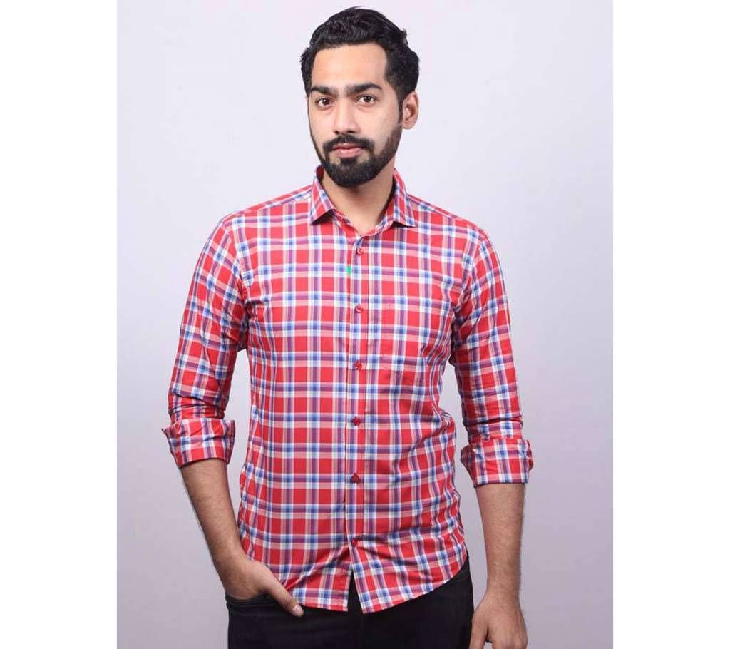 Gents cotton full sleeve check shirt 