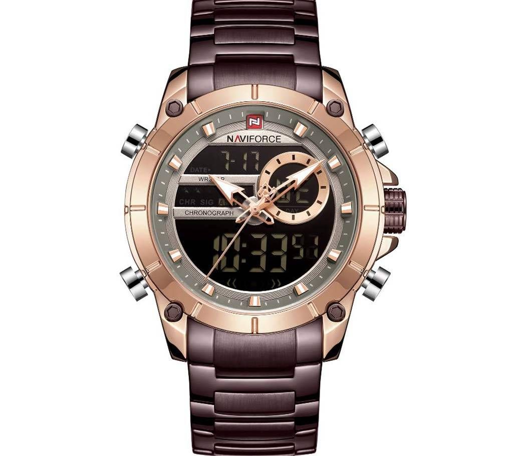 Naviforce 9163 Original Brown Watch For Men
