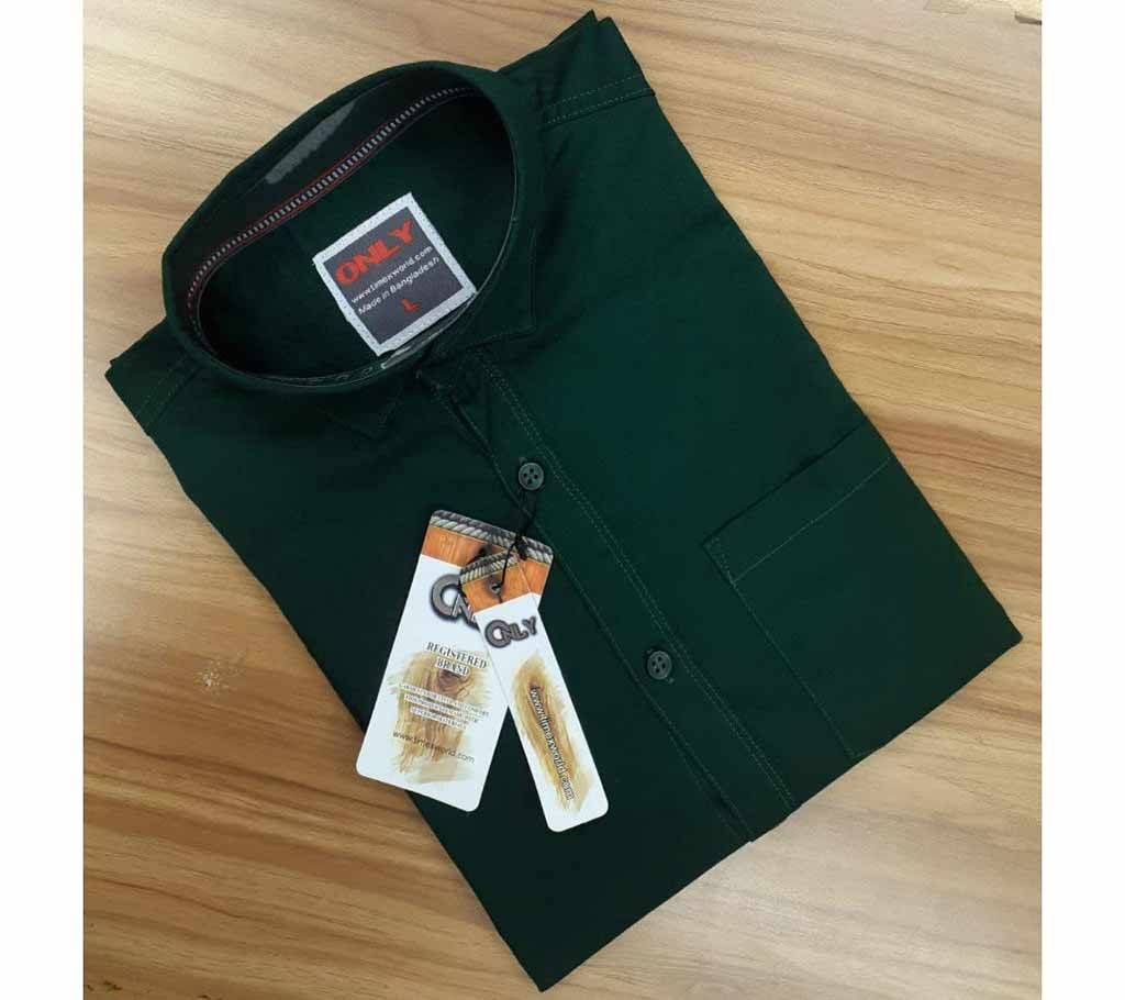 Full Sleeve Casual Shirt For Mens- Black 