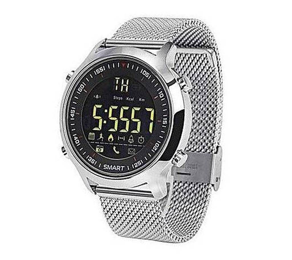 EX18 Stainless Steel Smart Sports Watch - Silver