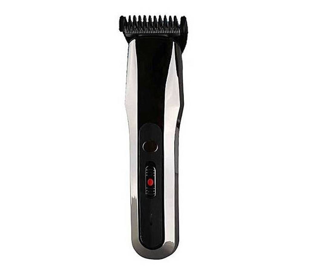 Kemei KM-7677 Professional Rechargeable Electric Hair Trimmer - Black and Silver