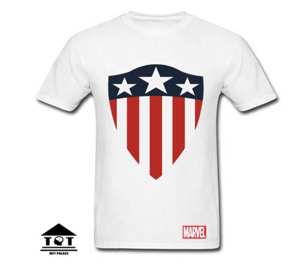 CAPTAIN OF AMERICA Menz Half Sleeve Cotton T-shirt