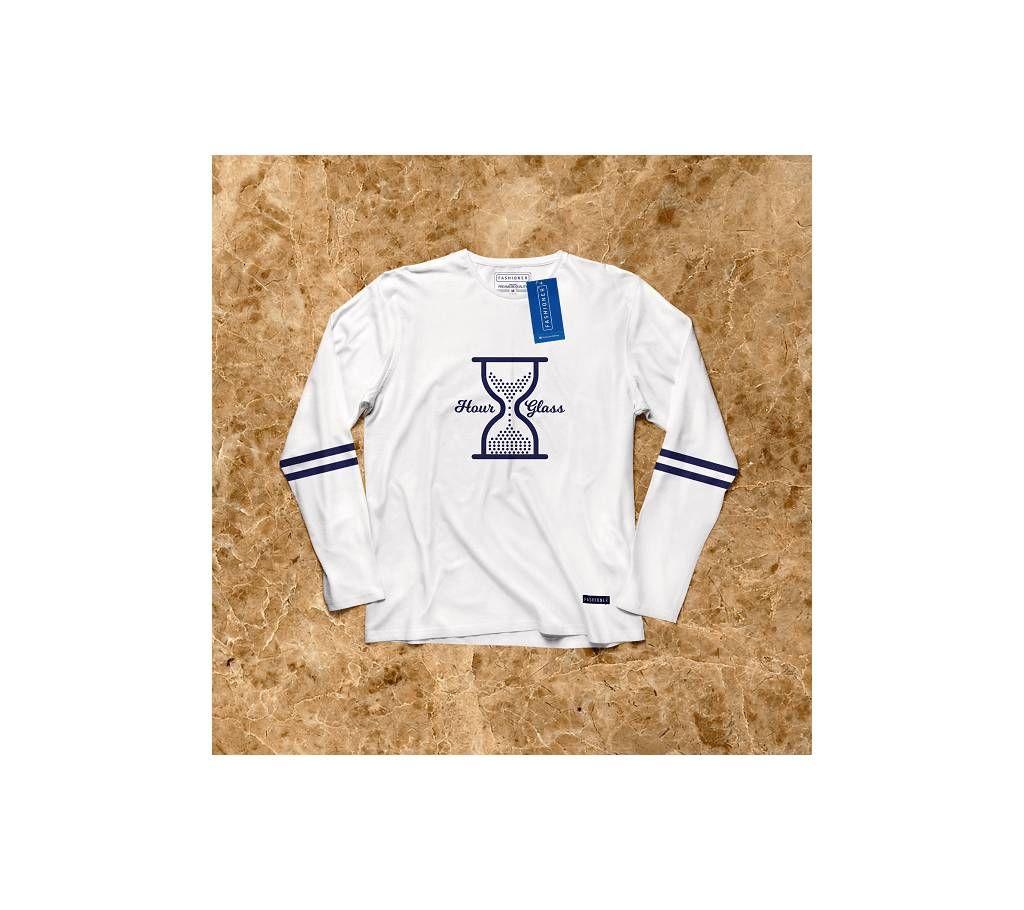 White Long Sleeve Cotton T-Shirt  