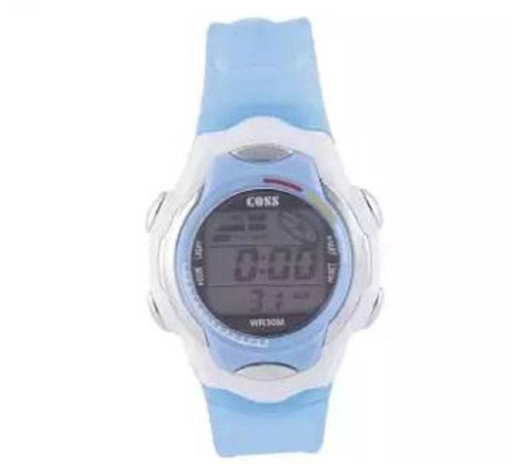 Rubber Digital Watch For Kids - Sky Blue
