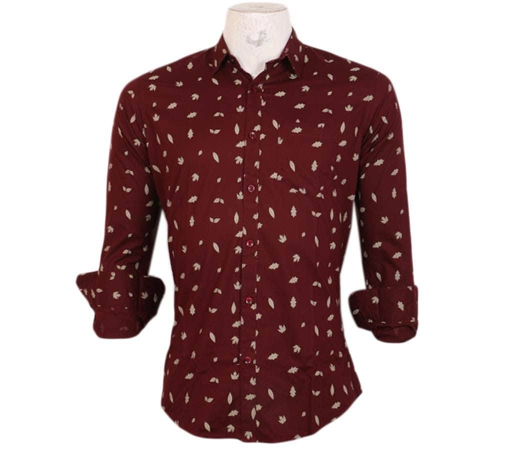 Maroon Full Sleeve Casual Shirt