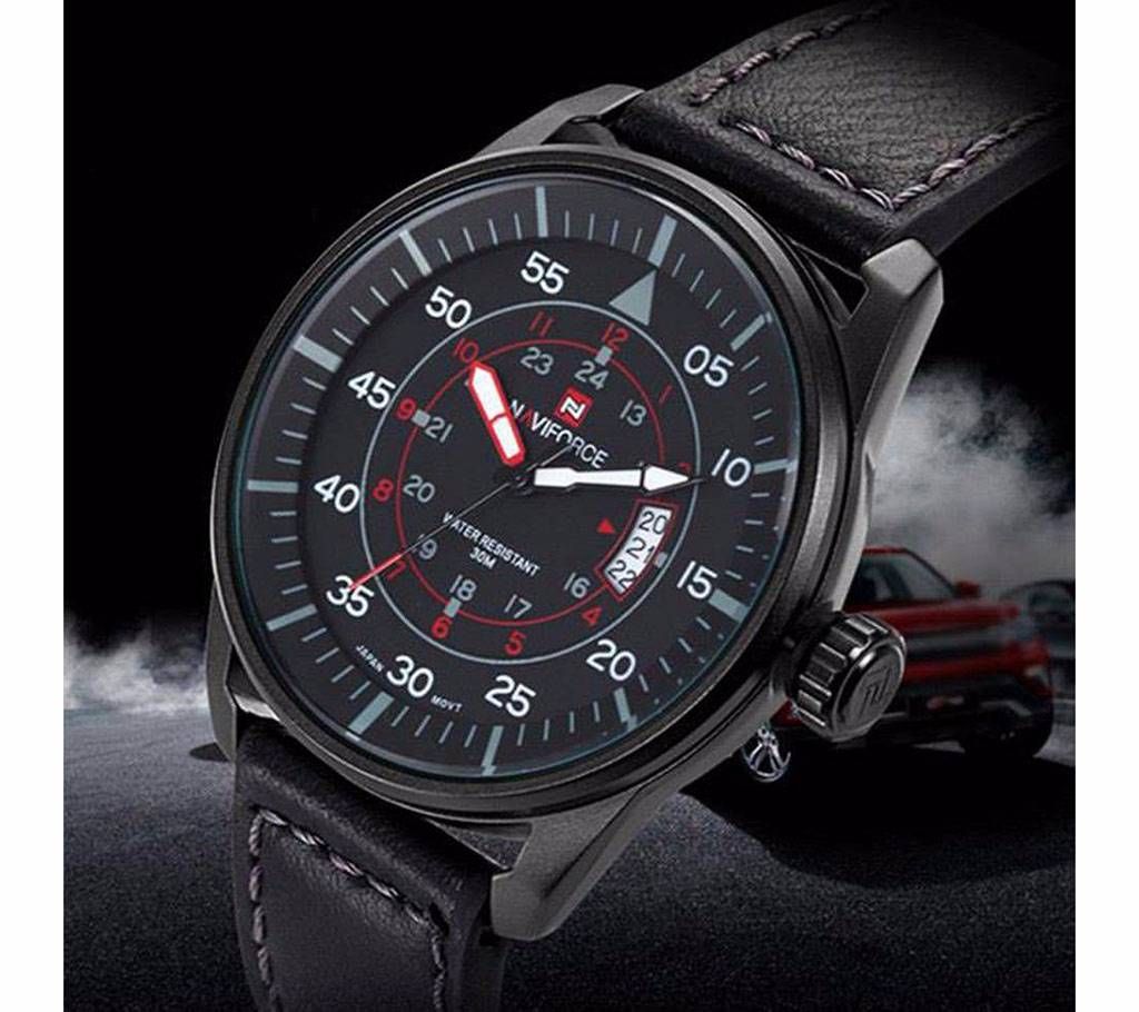 NAVIFORCE Leather Gents Watch