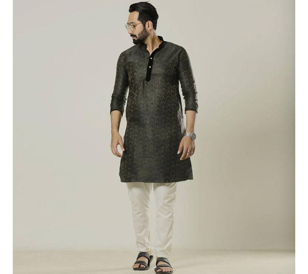 minover semi long multi shade color Panjabi.