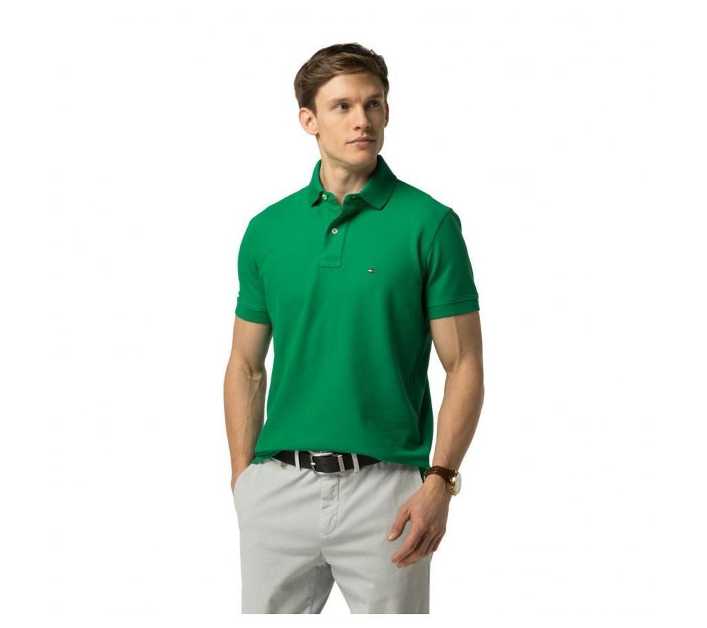 Tommy Hilfiger Mens Regular Polos Green