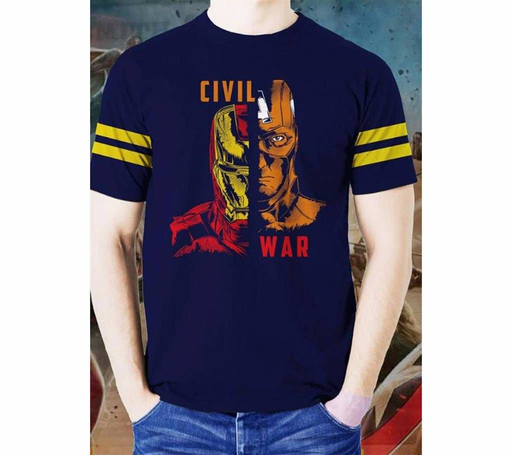 Civil War half sleeve printed t-shirt for men