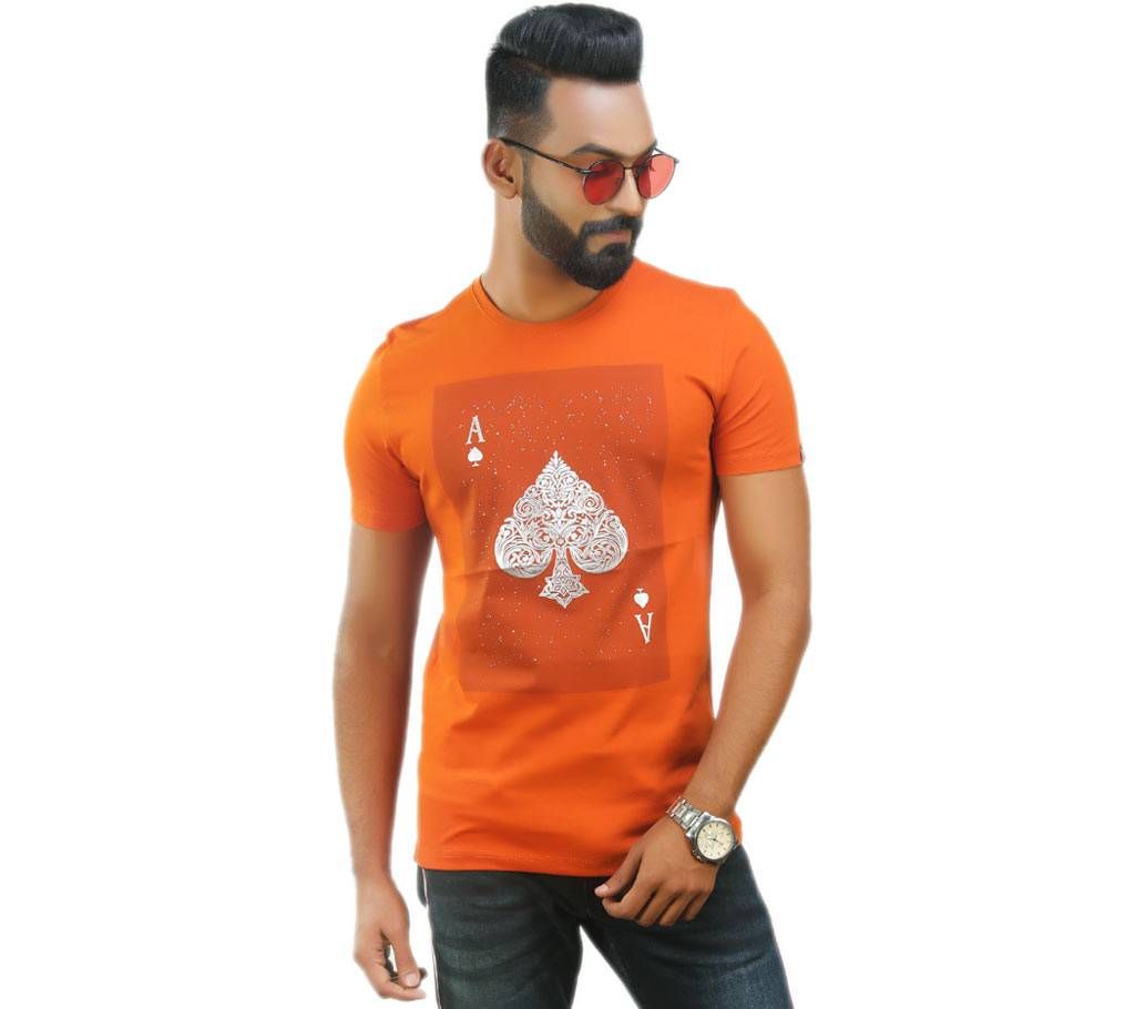 Mens Cotton Half Sleeve Casual T Shirt D118