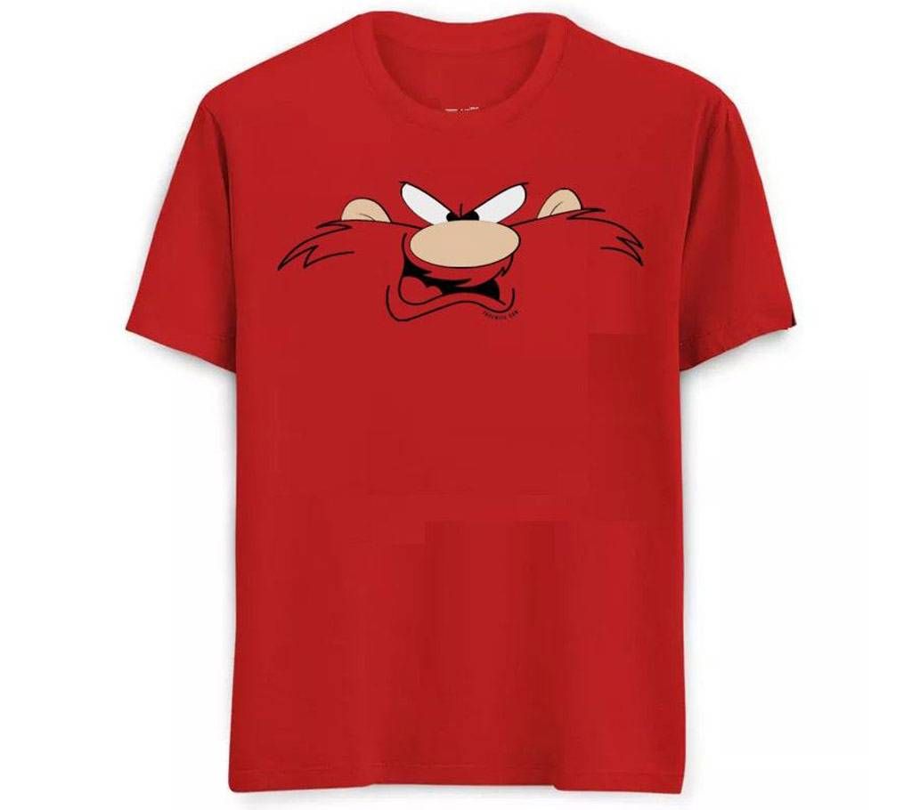 L-Summer Cotton Rubber print T-Shirt - Red - Yosemite Sam(Code-HS1018)