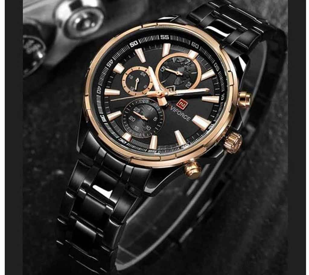 Top Luxury Brand NAVIFORCE 9089 Mens Business Watches Men Quartz 24 Hours Date Clock Man Full Stainless Steel Sports Wrist Watc