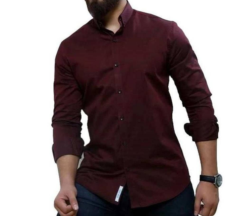 Coffee Panama Long Sleeve Casual Shirt for Men - 7
