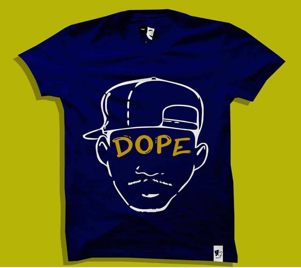 Rubber Print Cotton T-shirt - DOPE- FAS