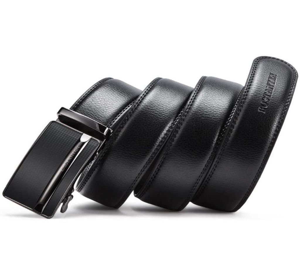 Mens Genuine Cowhide Leather Belt Black