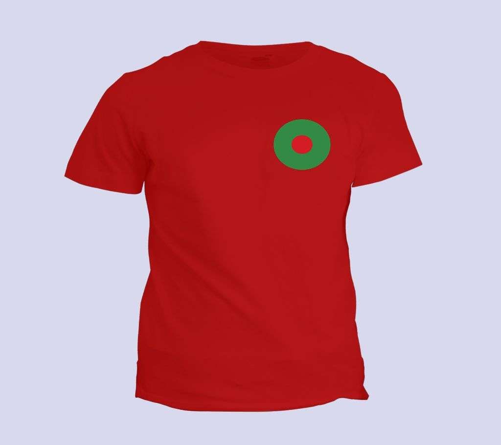 BANGLADESDH FLAG RED COTTON TSHIRT FOR MEN