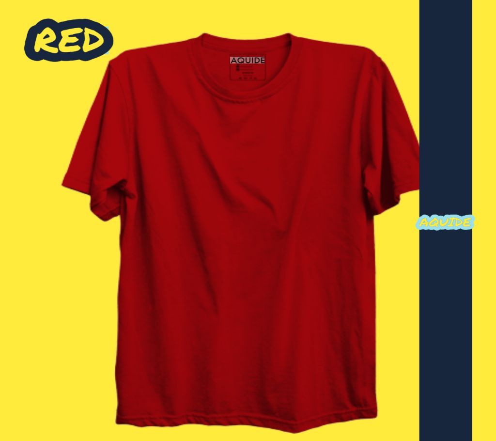 Half Sleeve Cotton T Shirt For Men - Red 