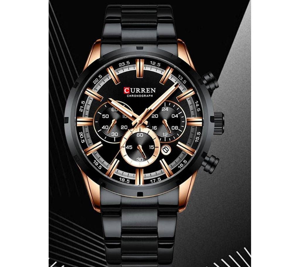 CURREN 8355 Chronograph Black Watch For Men