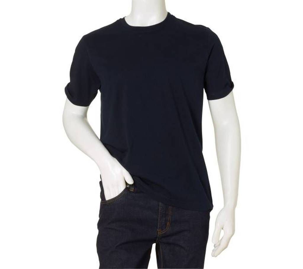 Navy Solid Color T Shirt