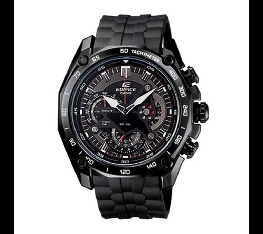 Casio Black Stainless Steel Silicon Ball Watch