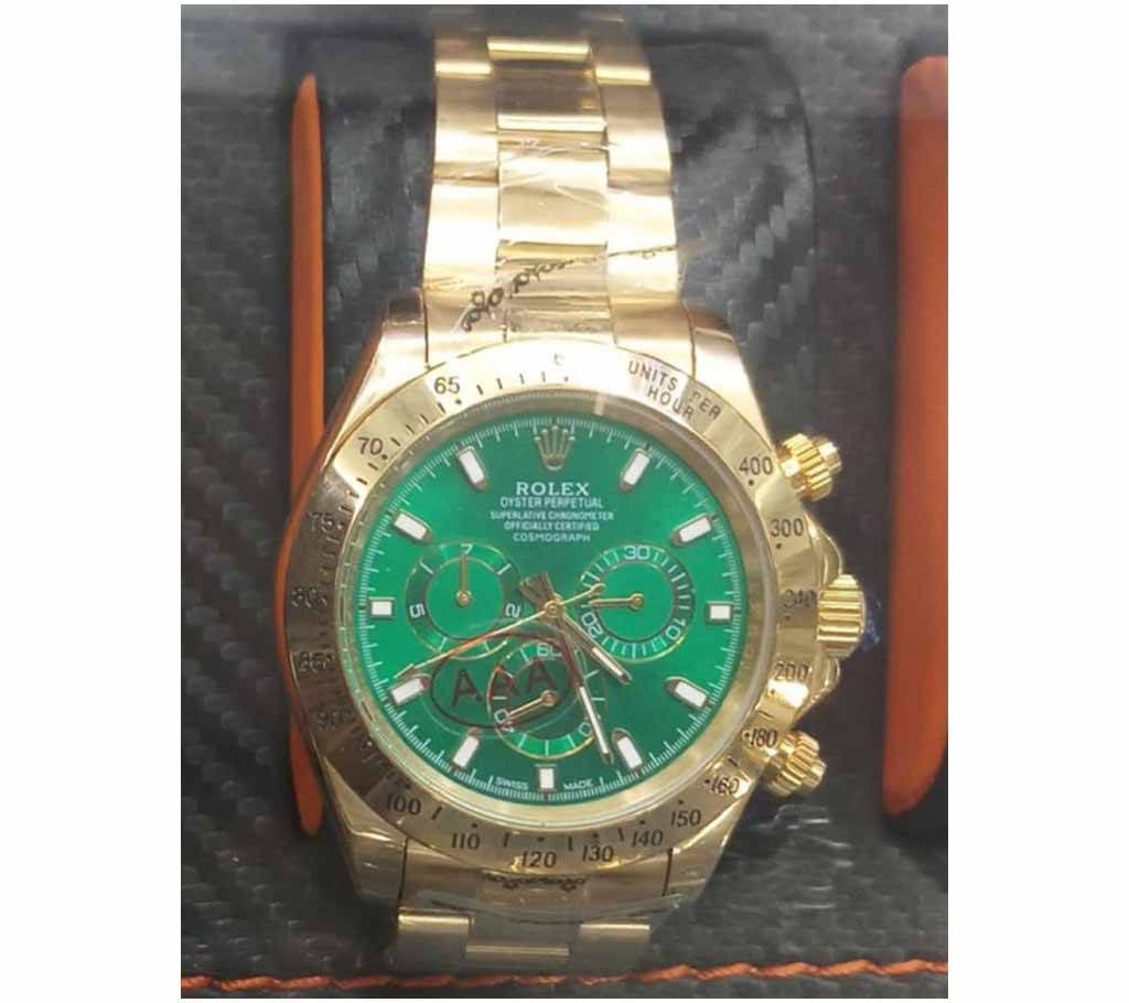 Rolex Green Dial Wrist Watch - Copy