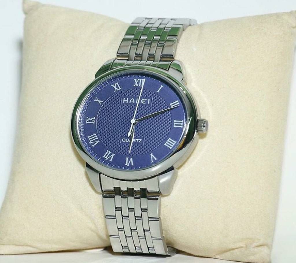 Halei blue dial watch for men