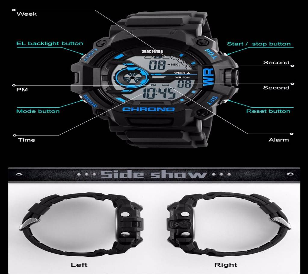 SKMEI 1233 Men Digital Wristwatches Fashion