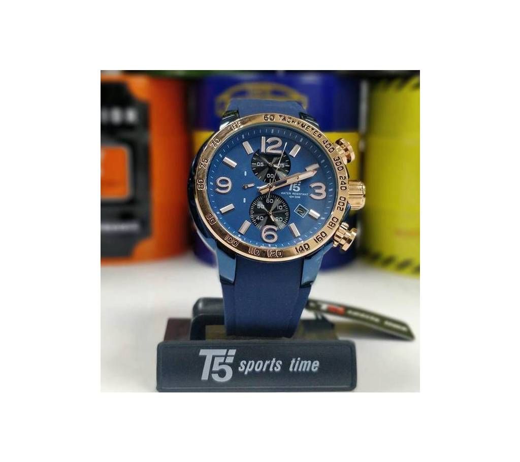 BLUE DIAL STAINLESS WATCH FOR MEN