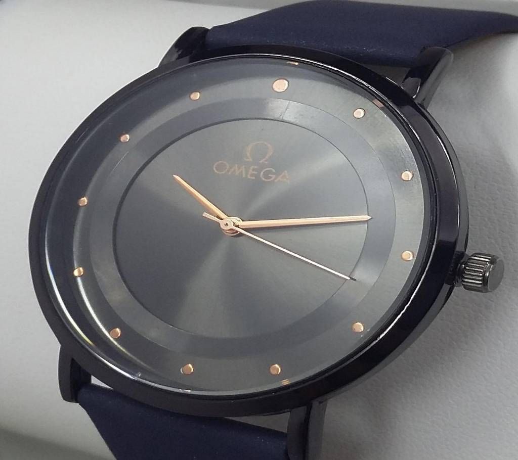 GENTS ANALOG WRISTWATCH - Black & BLUE