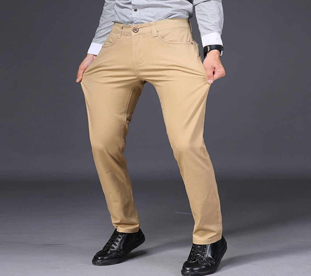 Full stretch gaberdine pants for men (khaki)