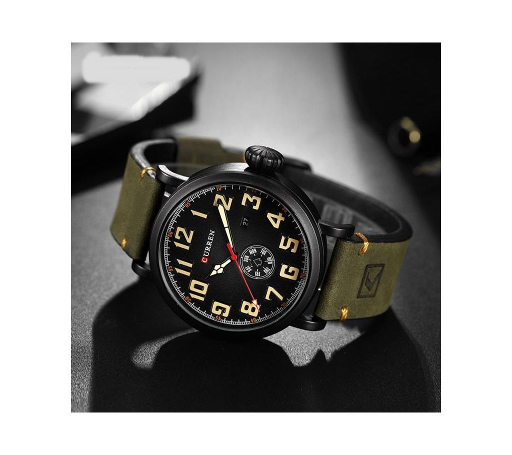 Curren Black Dial Wrist Watch for Men - 8283