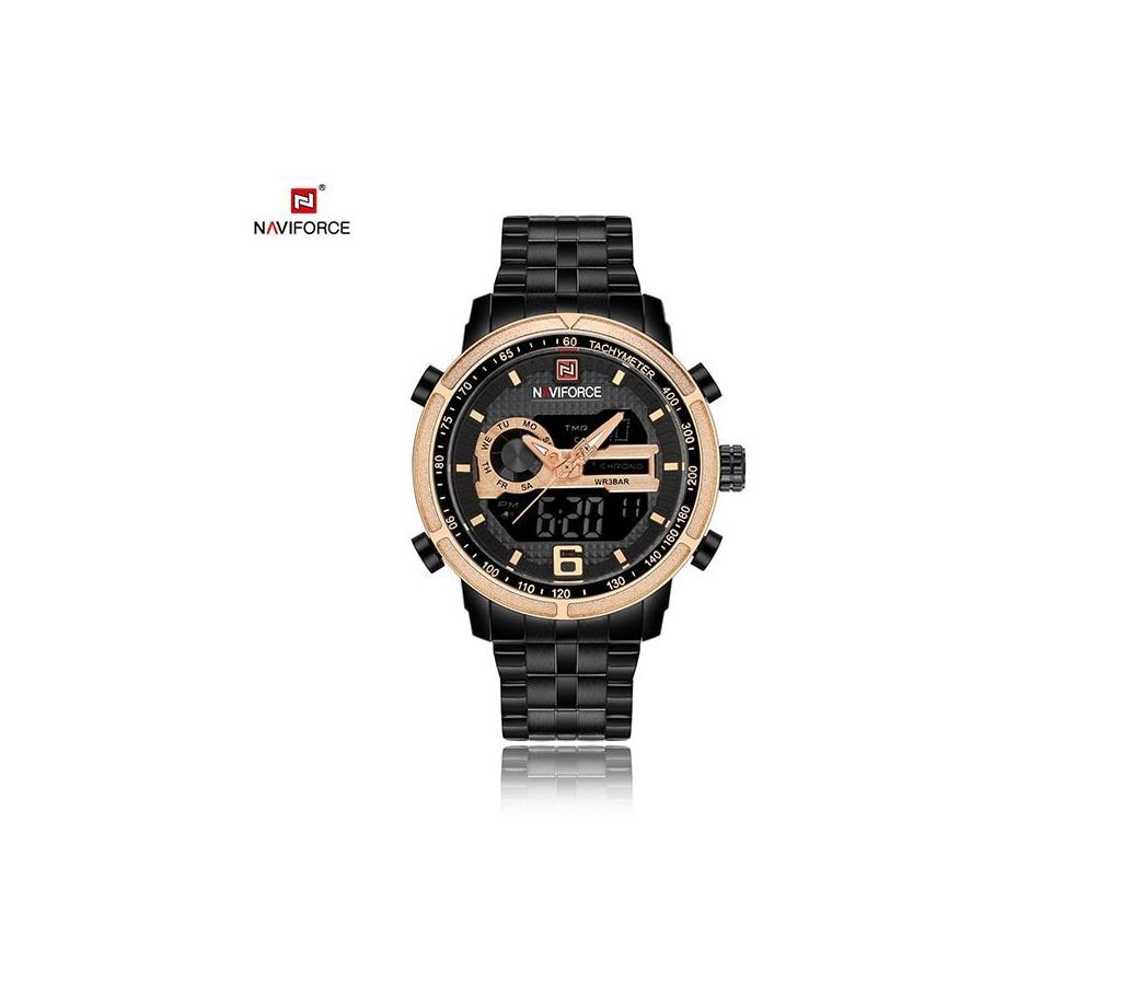NAVIFORCE Mens Watch  NF9119  Black with Gold  B24