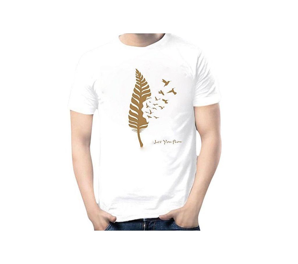 White Tree Bird T-shirt For Men