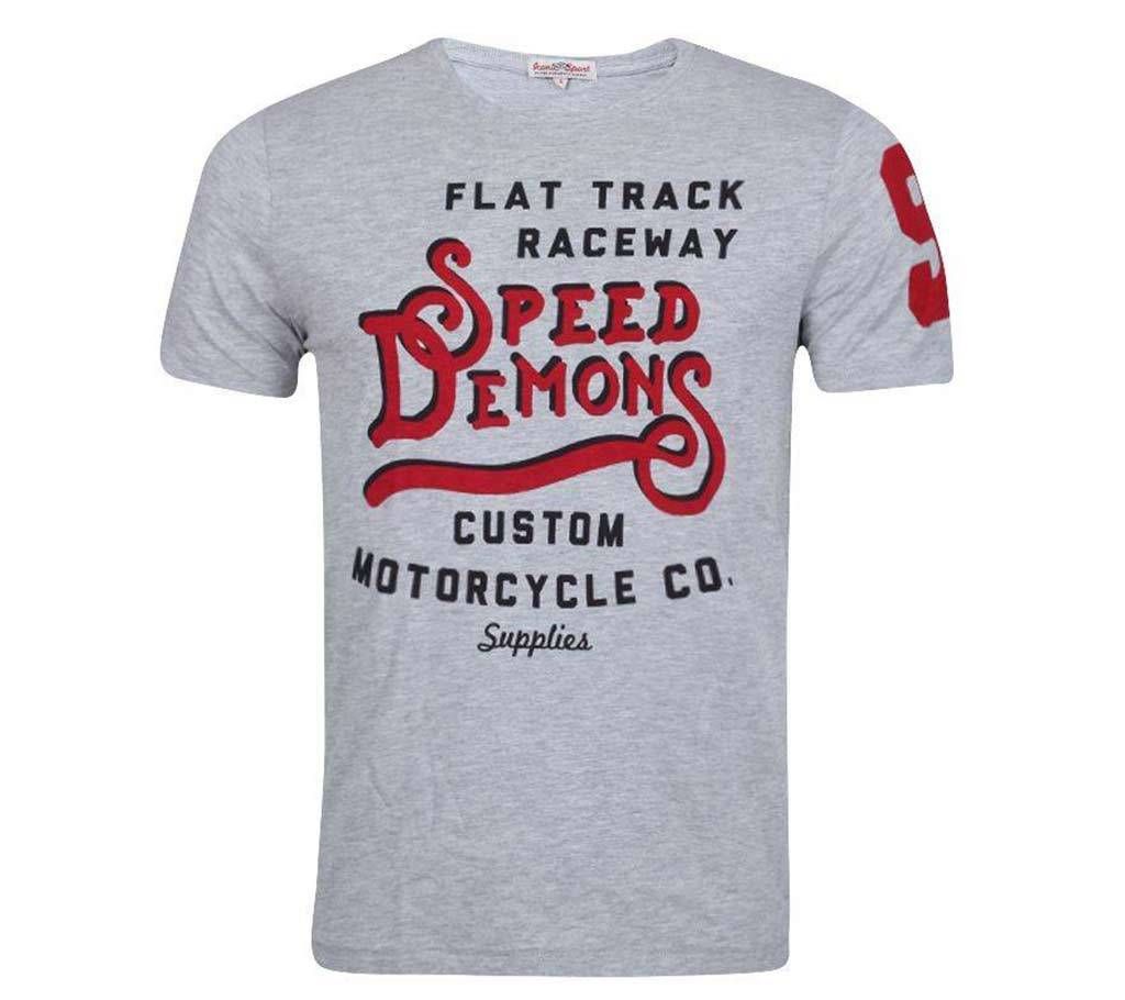 Grey Round Neck T Shirt