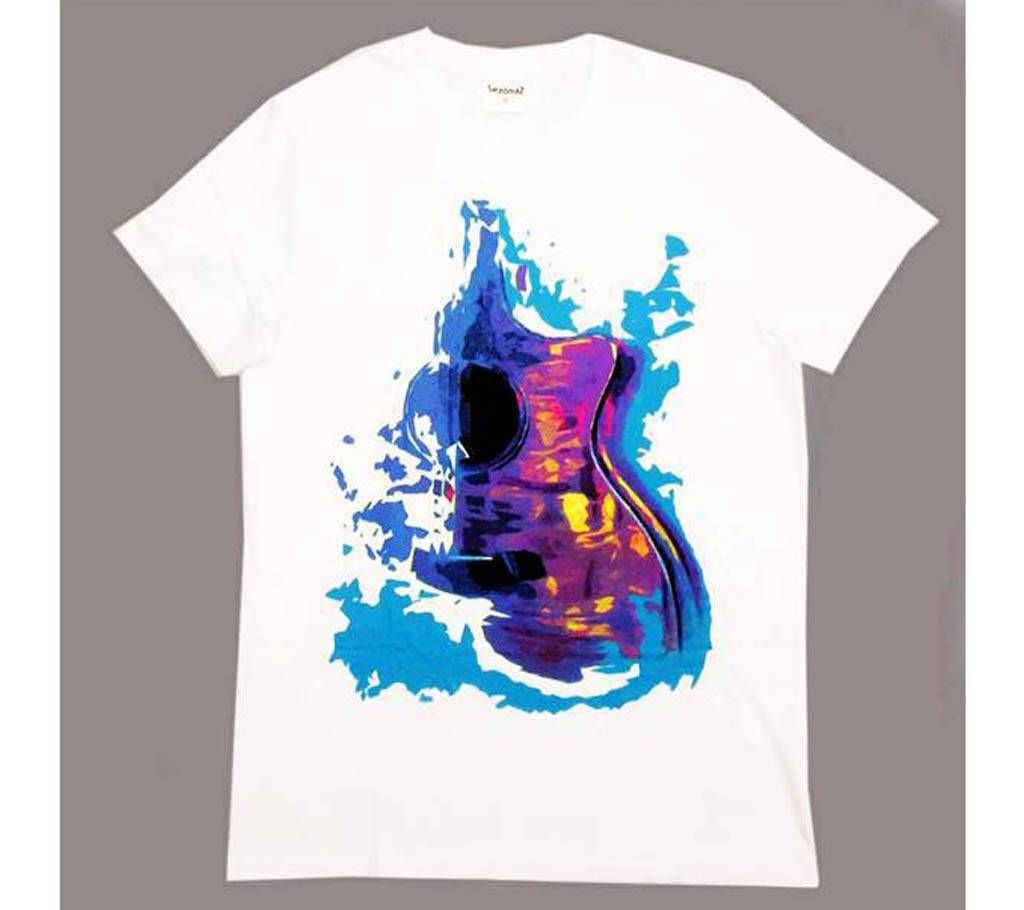Guitar - Mens Cotton T-shirt