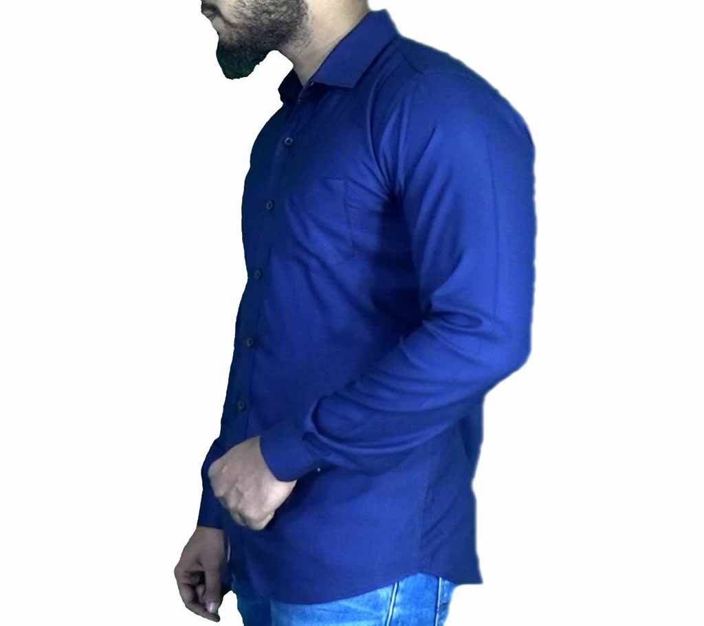 Gents Casual Cotton Shirt - Blue