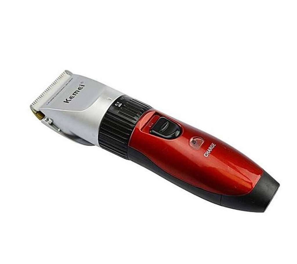 Kemei KM-3901 Electric Hair Clipper - Red and Black