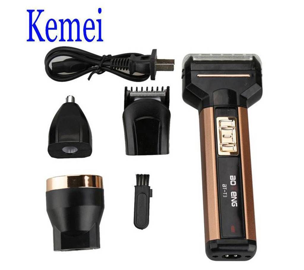 Kemei 4 In 1 Rechargeable Trimmer With Torch Mode-Km-T3