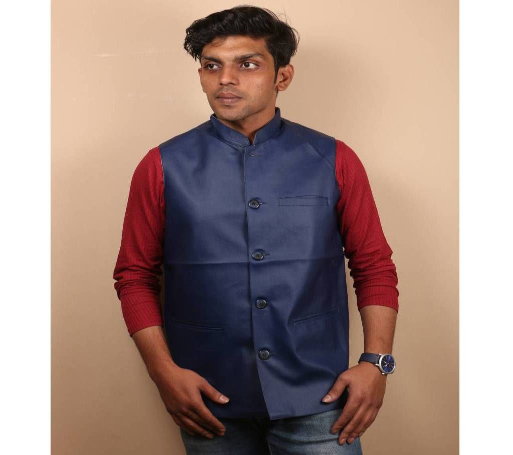 Blue Artificial Leather koti for men