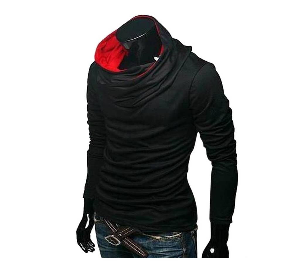 Gents Full Sleeve Cotton High Neck T-Shirt