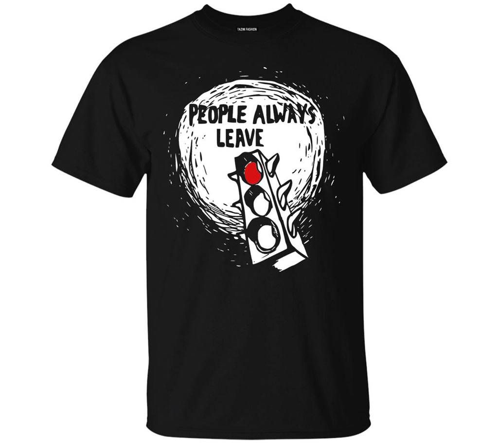 People always live Menz Round Neck T Shirt 