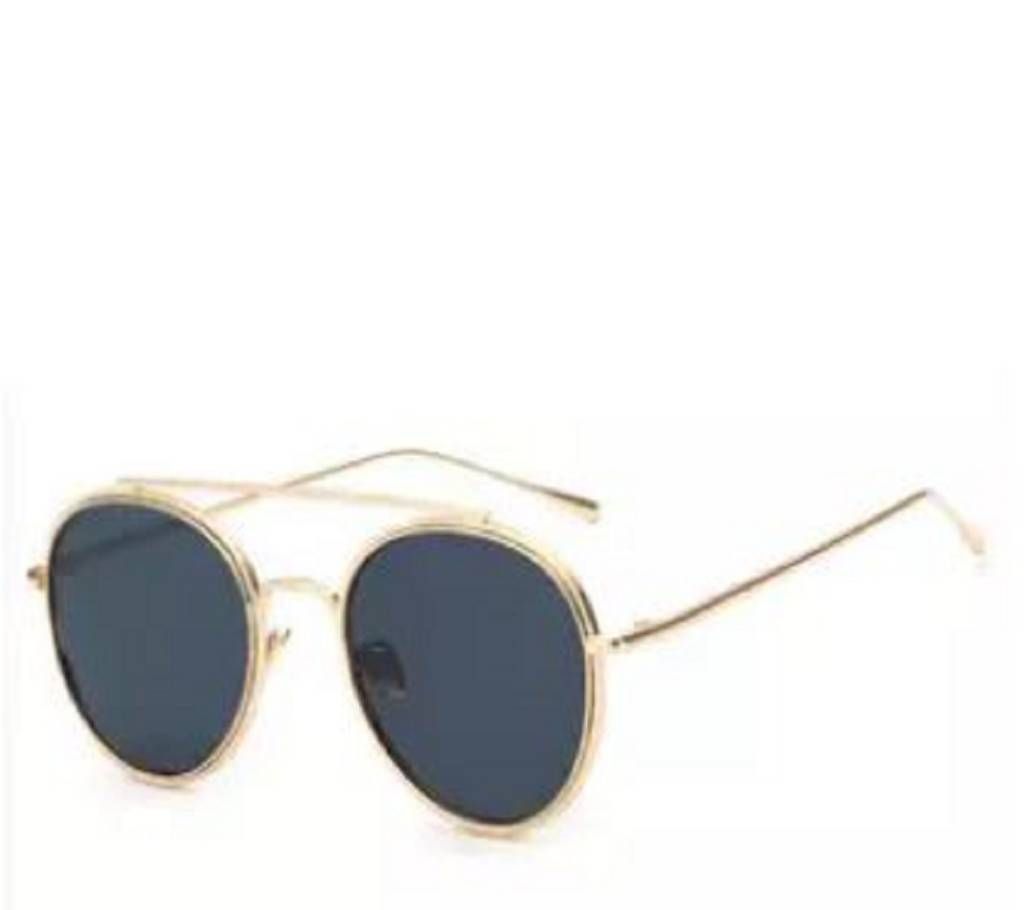 Golden Round Metal Sunglasses for Men