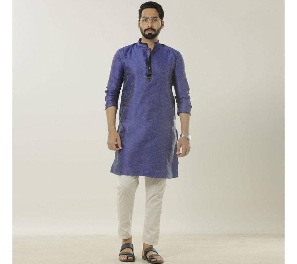 minover semi long blue shade color Panjabi.