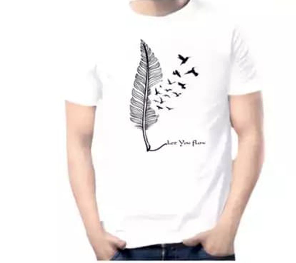 Tree Half Sleeve slim fit cotton t-shirt