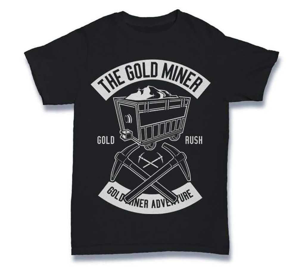 Mens Gold Miner Cotton Round Neck  t-shirt