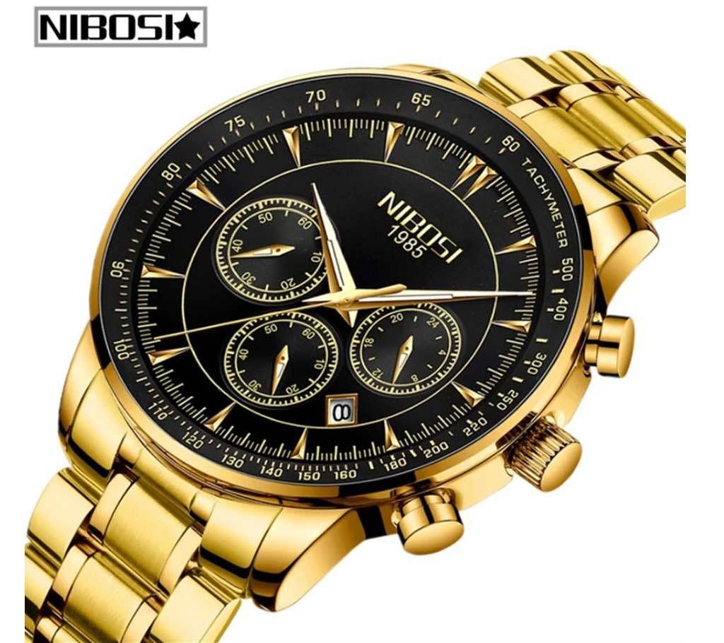 NIBOSI NI-2351 Chronograph Gold Black  Watch