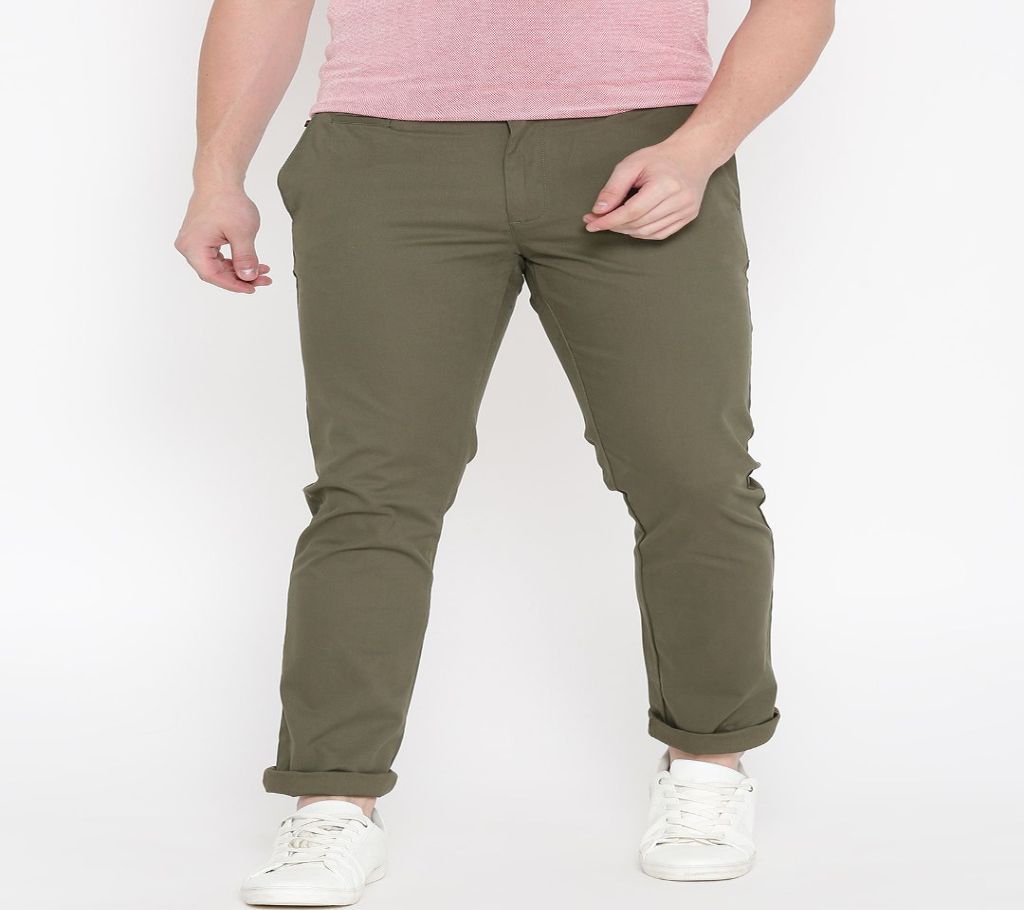 Name: Mens Stylish Gabardine Pant - Olive