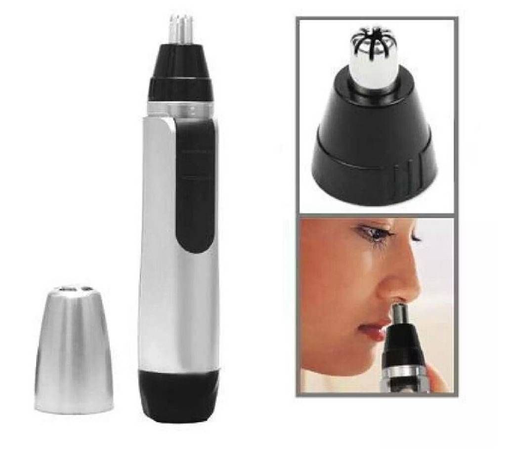 High Performance Nose And Ear Hair Trimmer - Silver and Black