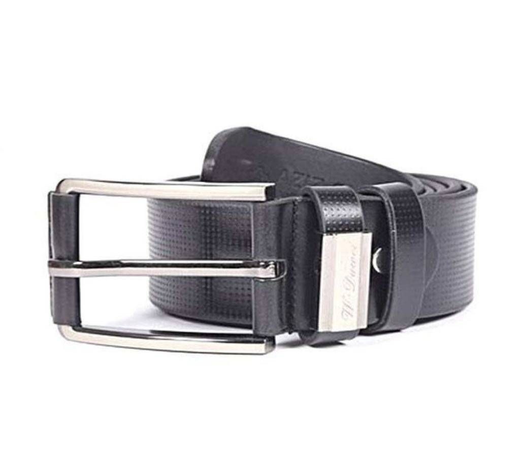 Black Leather Casual Belt For Men-CSB-7