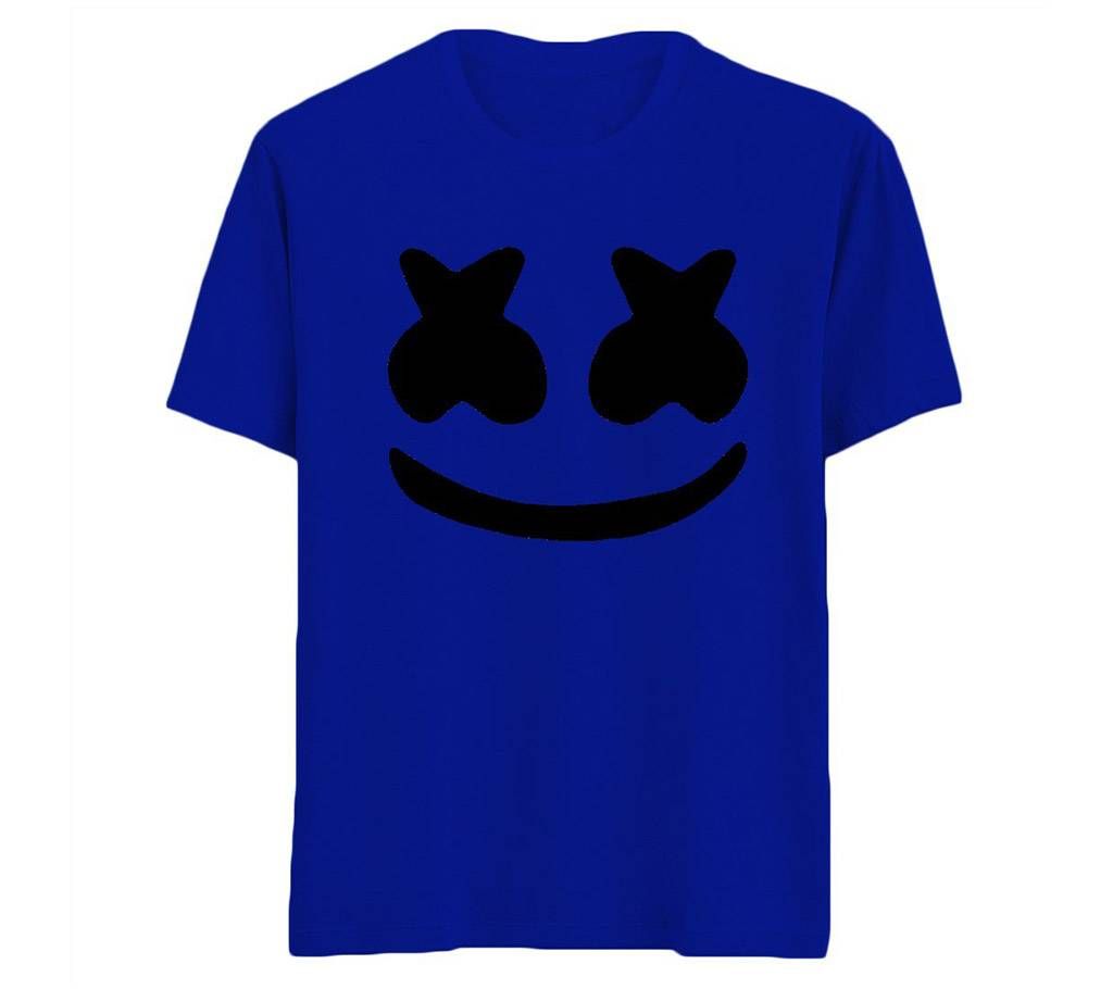 Marshmellow Mens Half-sleeve Cotton T-shirt - blue-2